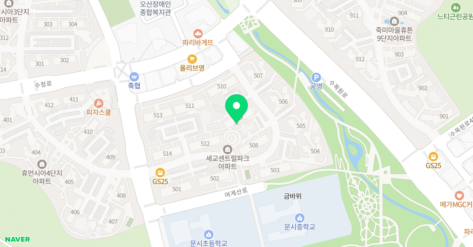 쎈 수학교습소 위치