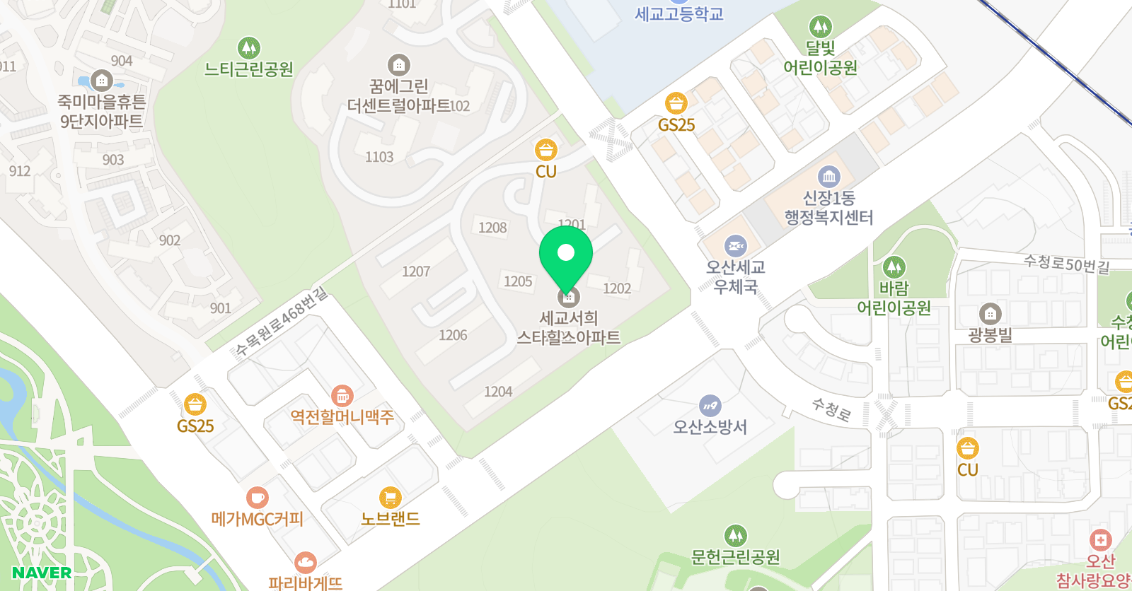 아카데미창 논술 세교점 위치