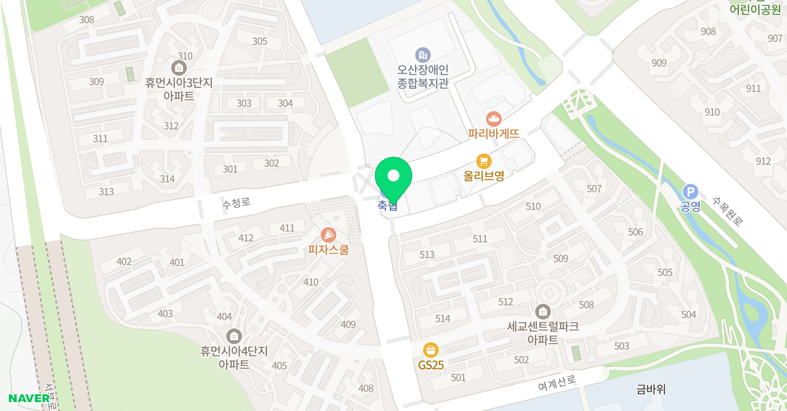 딱풀리는수학 스마트학원 위치