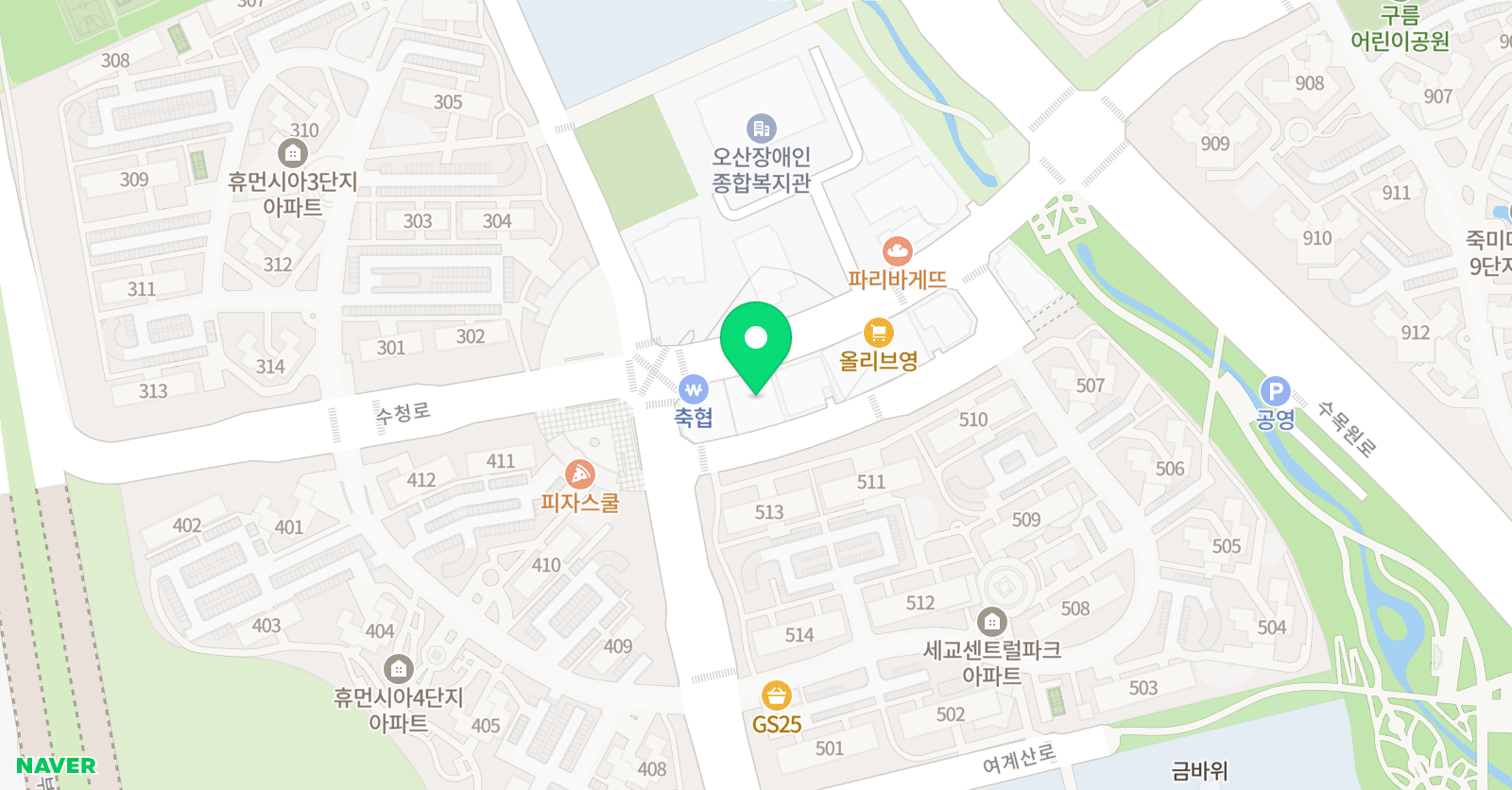 엠베스트SE 세교캠퍼스학원 위치