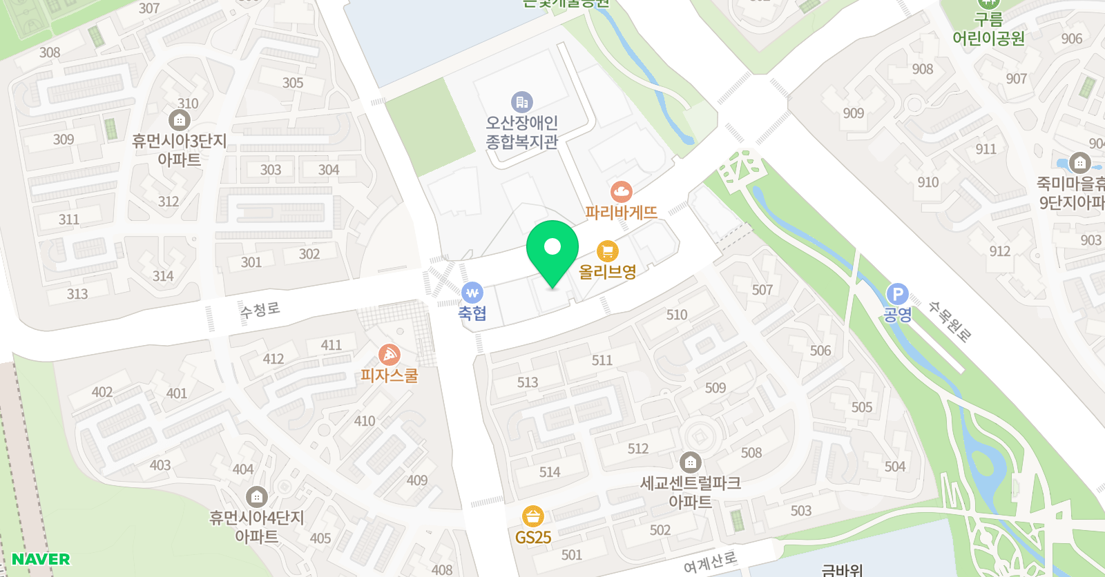 삼성 영어 셀레나 세교점 위치