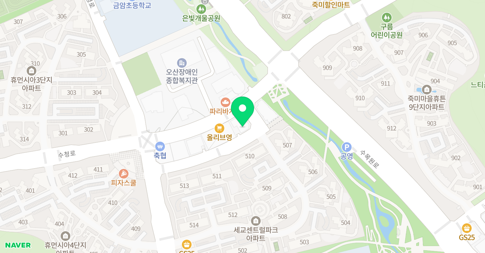 T&T 뮤직아카데미 학원 위치