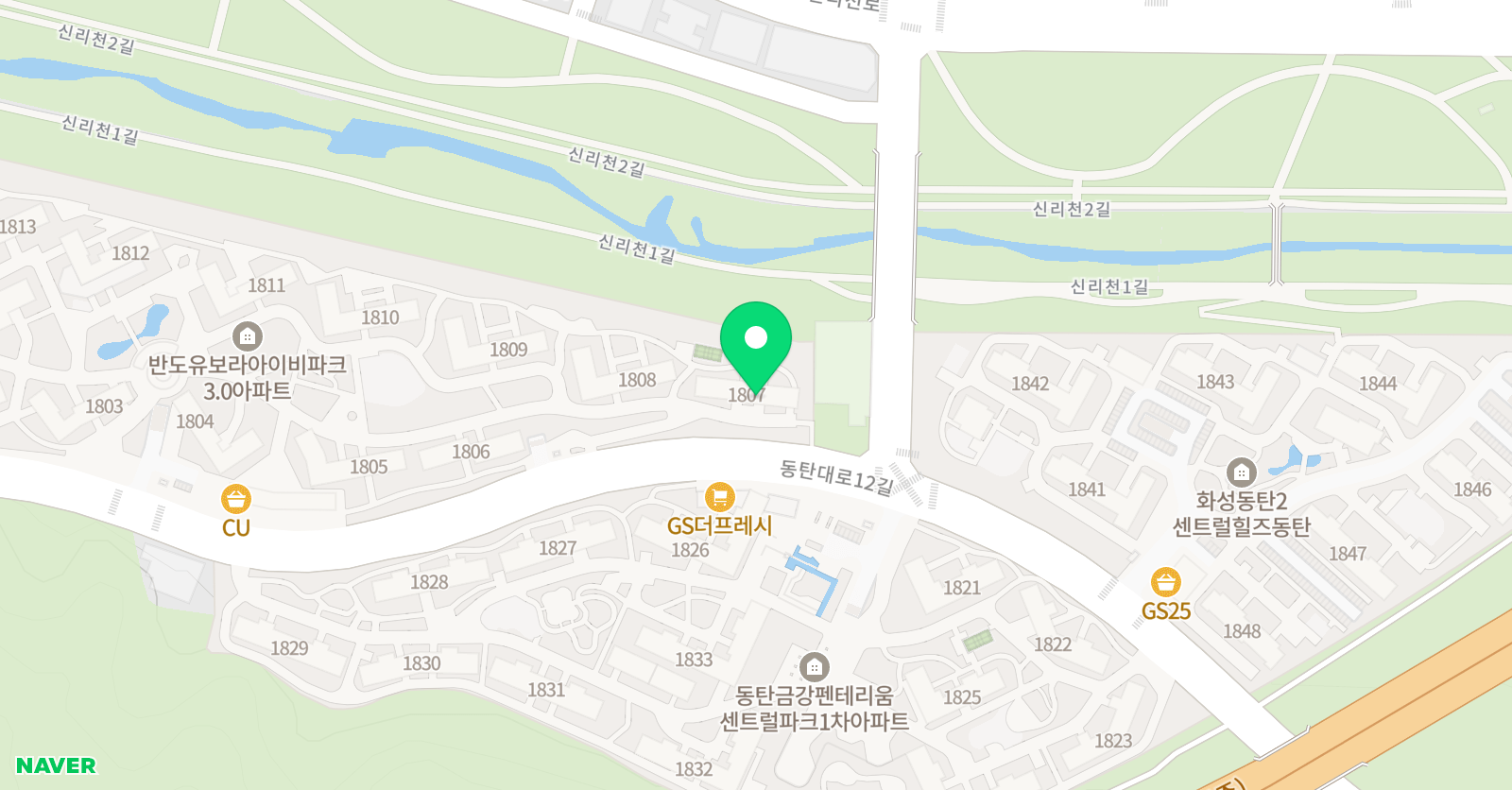 튼튼영어마스터클럽 화성동탄반도유보라3점 위치
