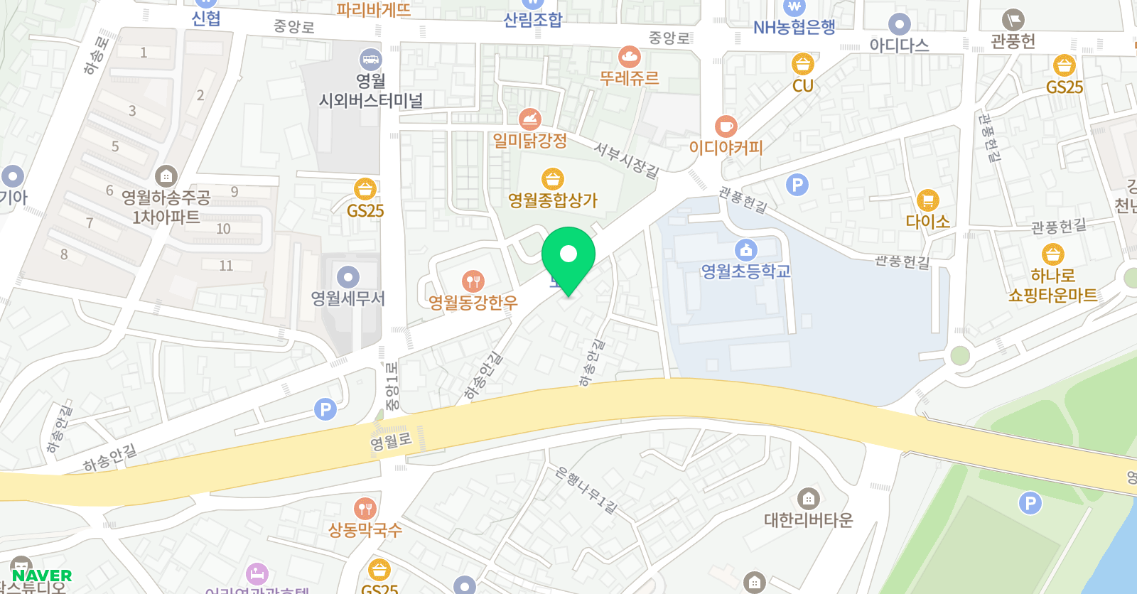 영월 외국어학원 위치