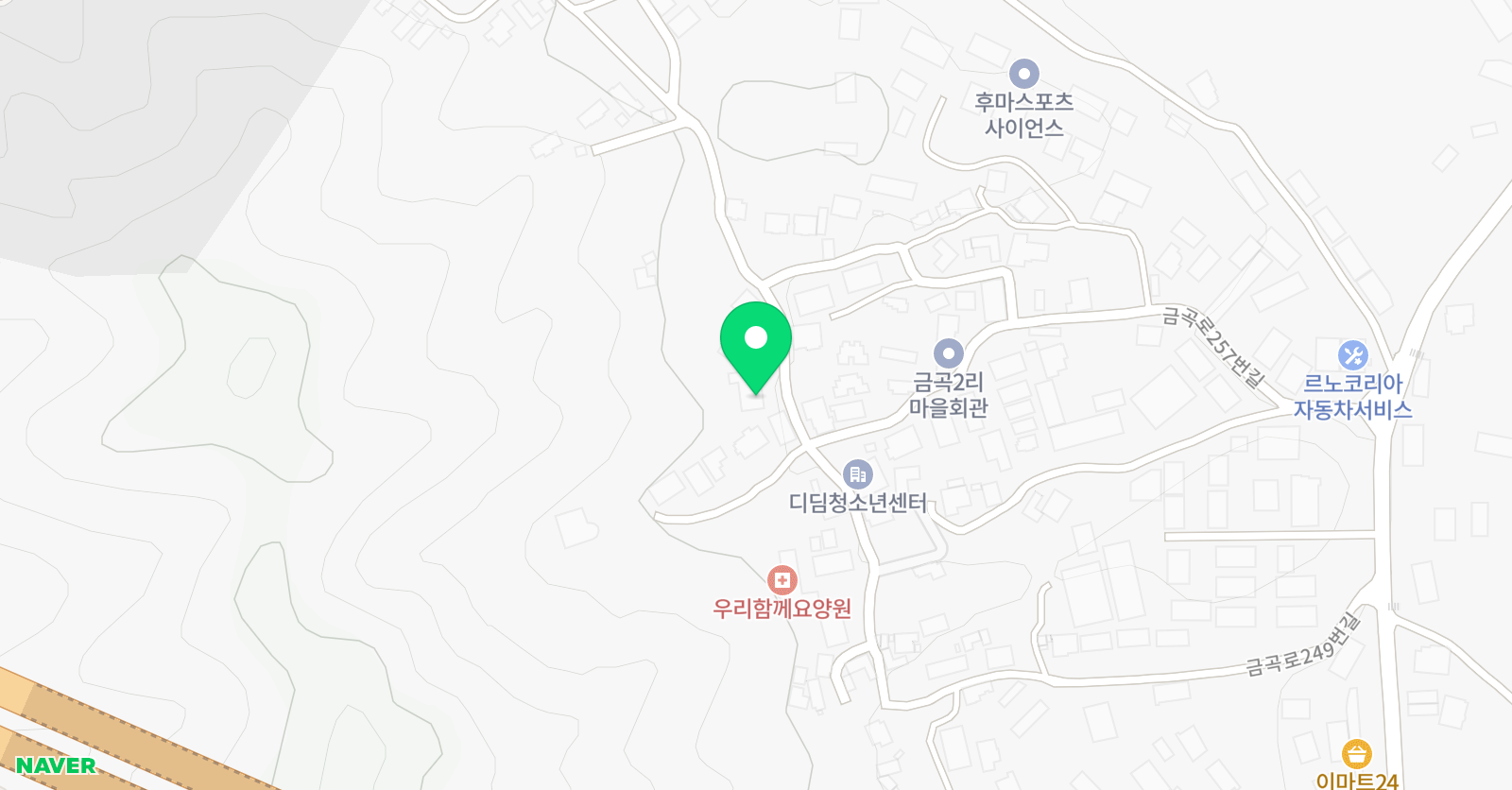 큰숲 수학학원 위치
