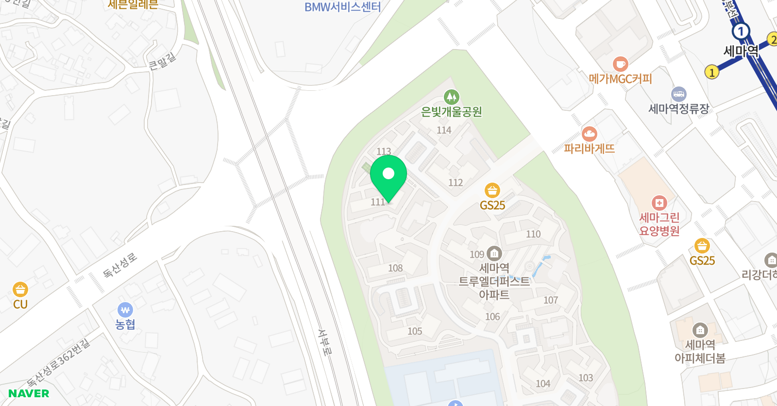 스마트해법 수학학원 오산세교1단점 위치