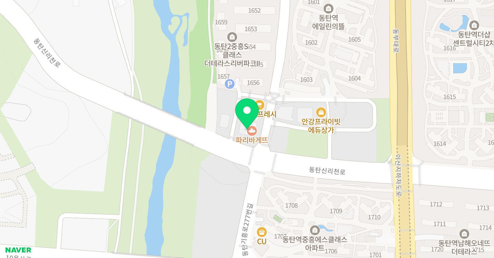 SG동탄청운 학원 위치