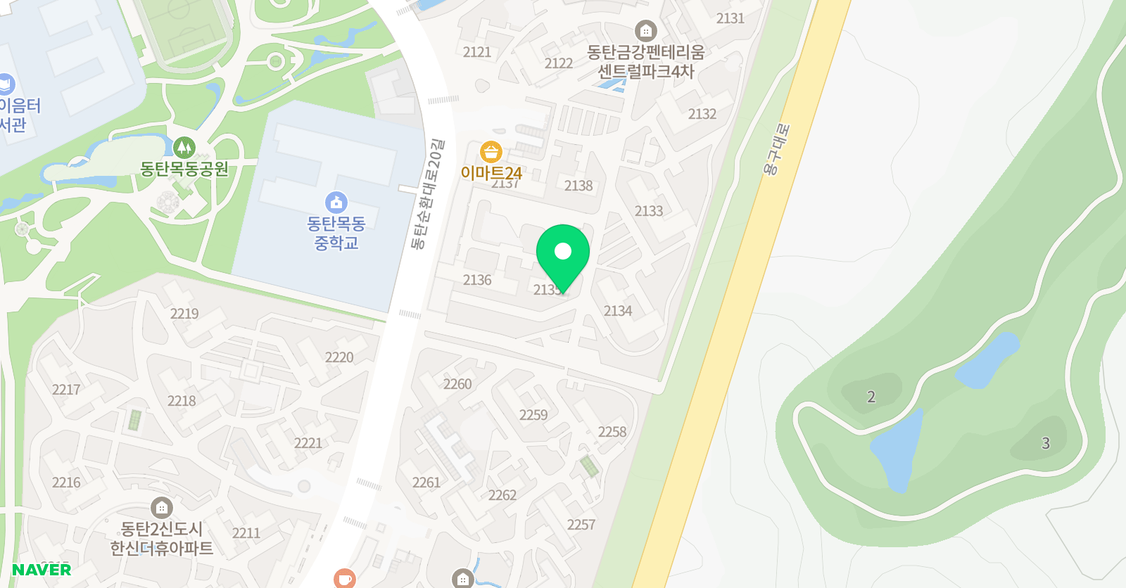 스마트해법 수학 금강펜테리움4차점 위치