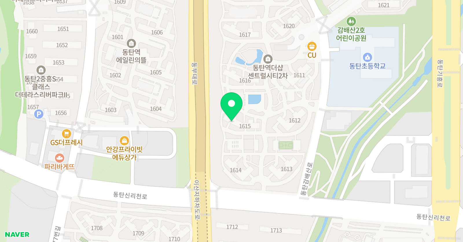 한우리독서토론논술 동탄역더샵2차 위치