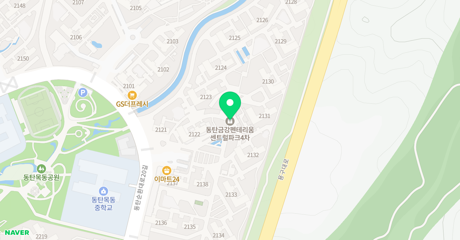 링키영어 동탄목동금강펜테리움점 위치