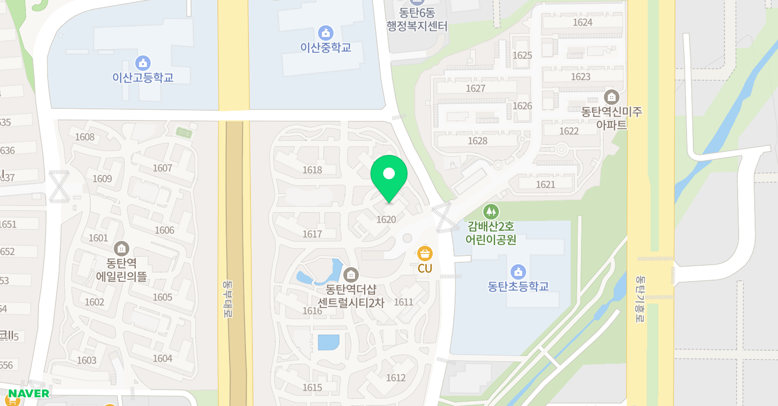 아트앤하트 동탄더샵센트럴시티2차점 위치