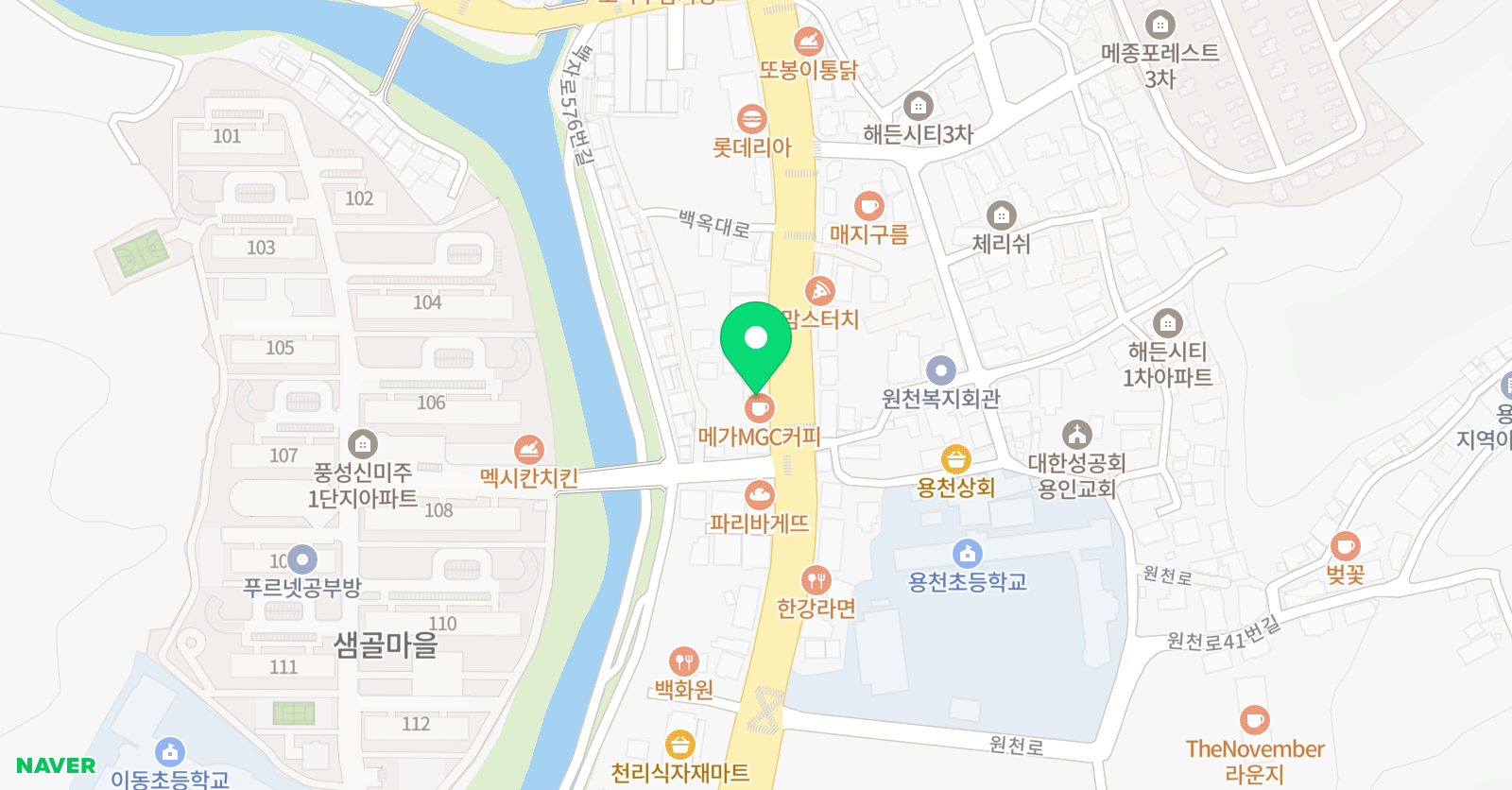 용인대올림픽 태권도 위치