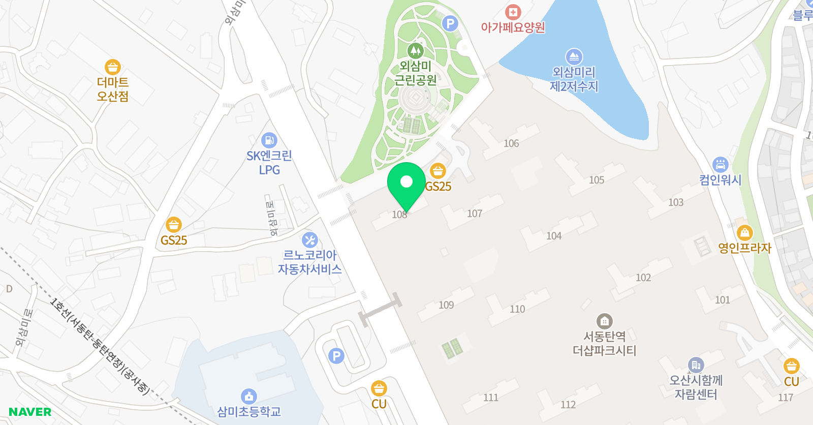 차이랑 중국어학원 서동탄더샵 캠퍼스 위치