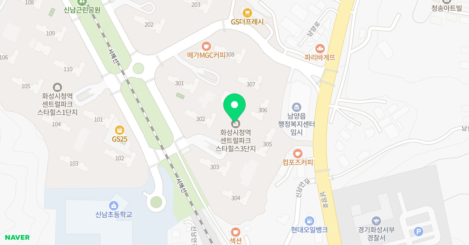 T클래스 남양스타힐스3차 위치