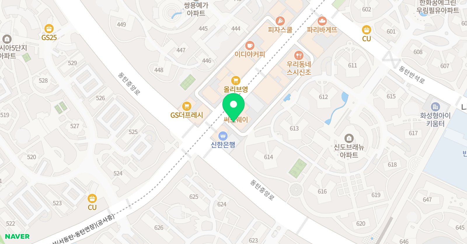 생각하는황소 동탄점 위치
