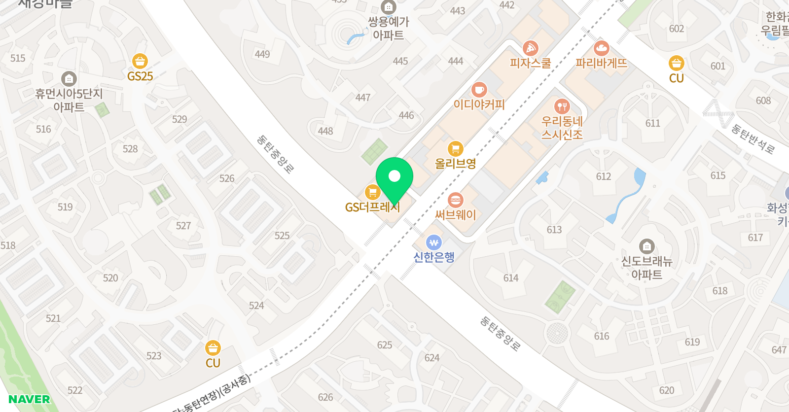 아인교육 HSP 수학학원 3관 위치