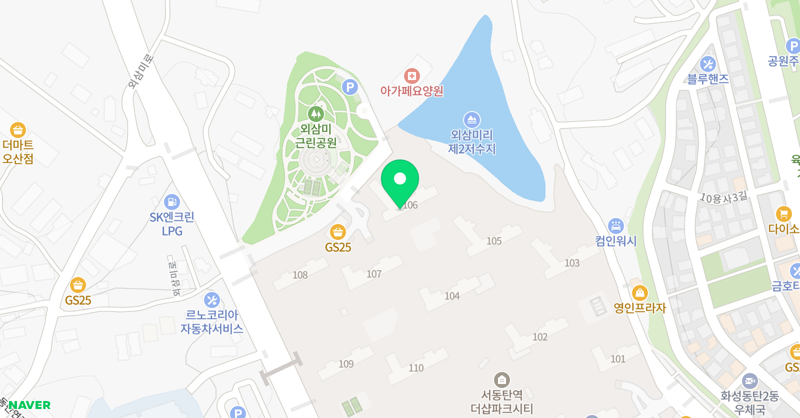 셀파우등생교실 서동탄역더샵파크시티 위치