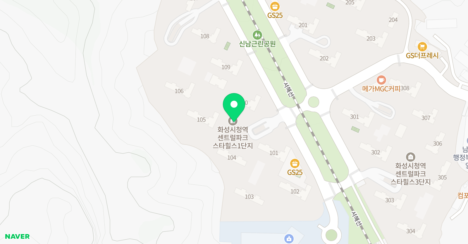 아소비 화성시청역스타힐스 1단지점 위치