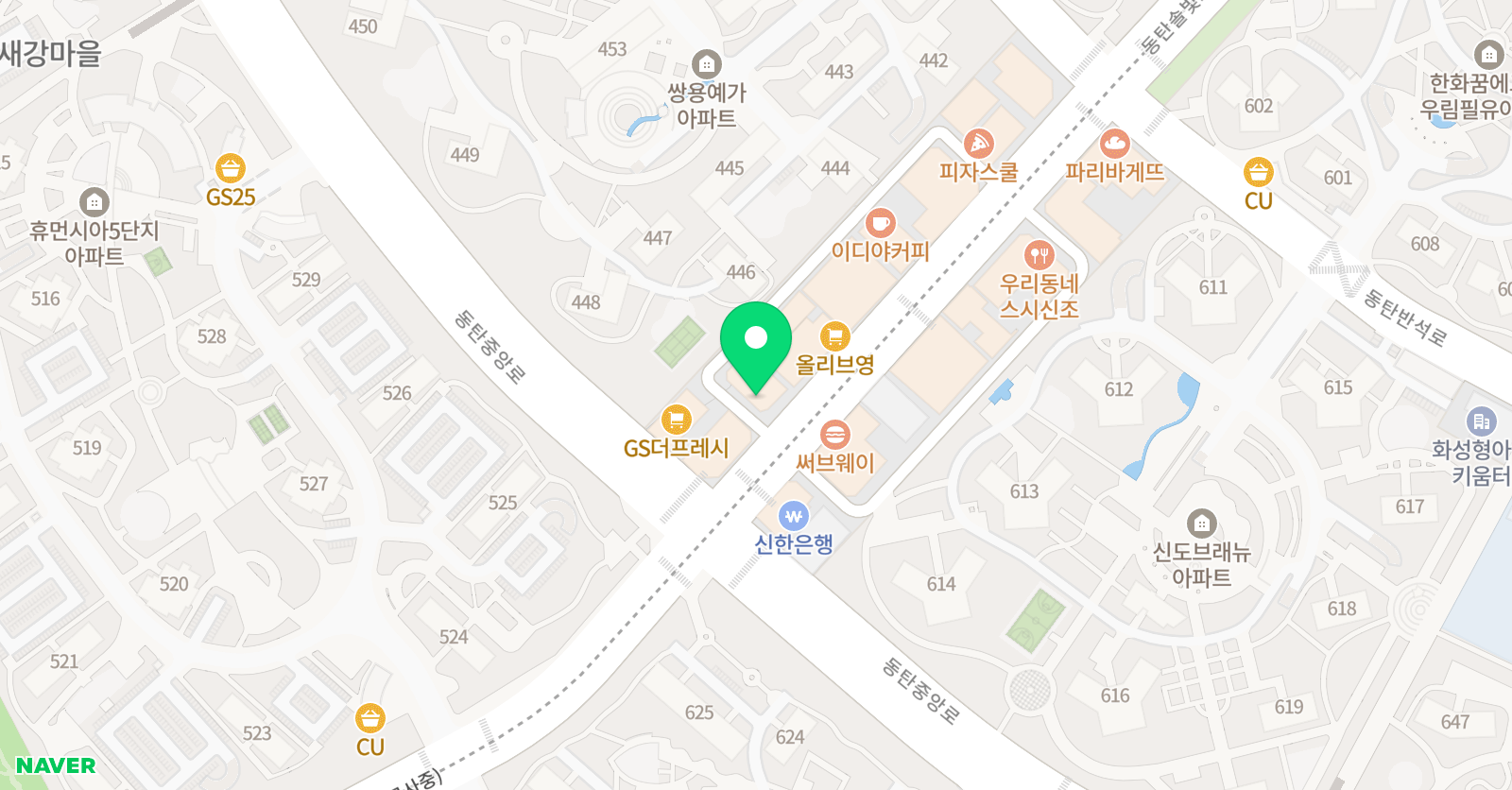 외대 어학원 화성동탄캠퍼스 위치