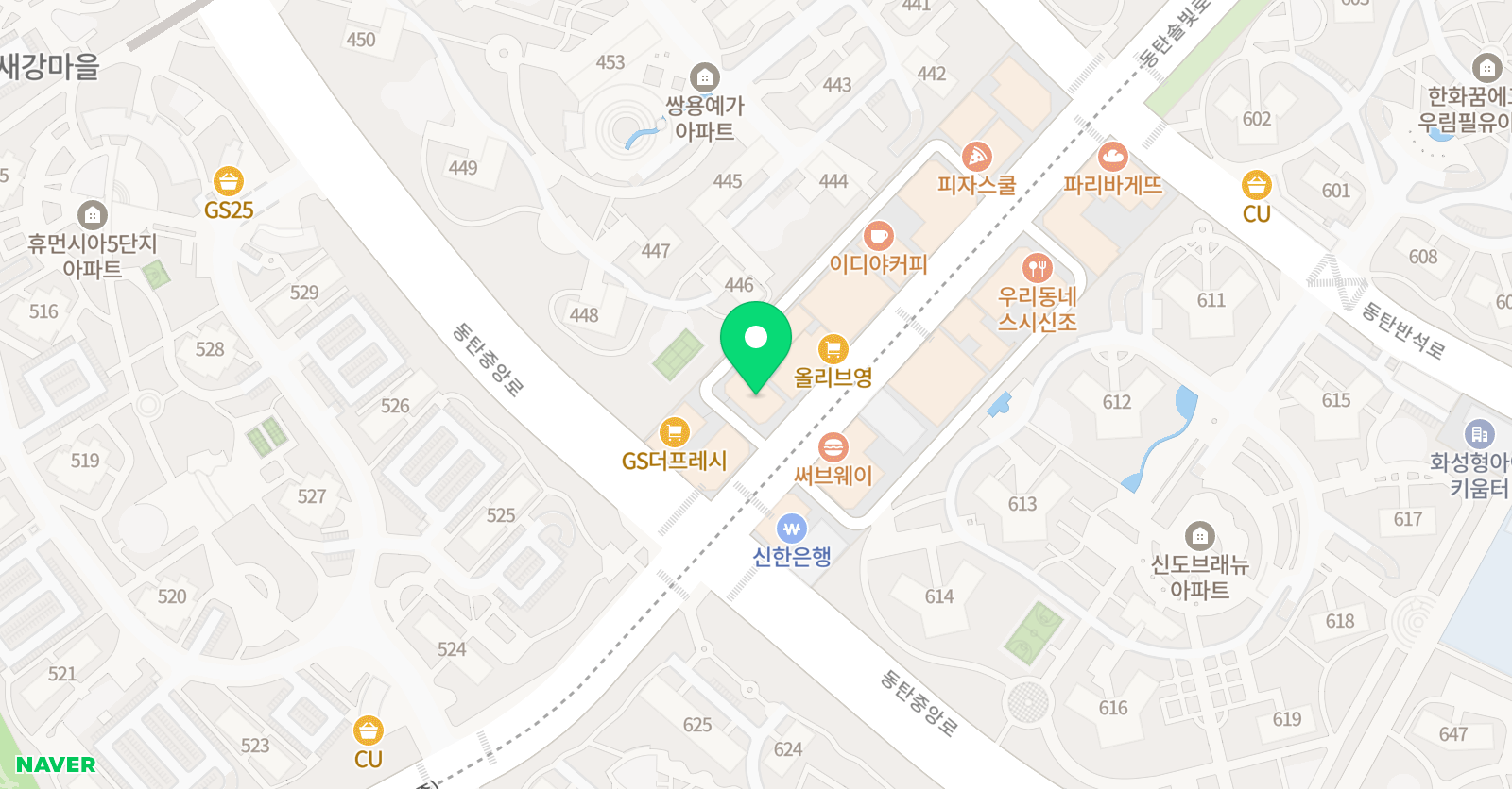 비욘드잉글리쉬 학원 동탄1캠퍼스 위치