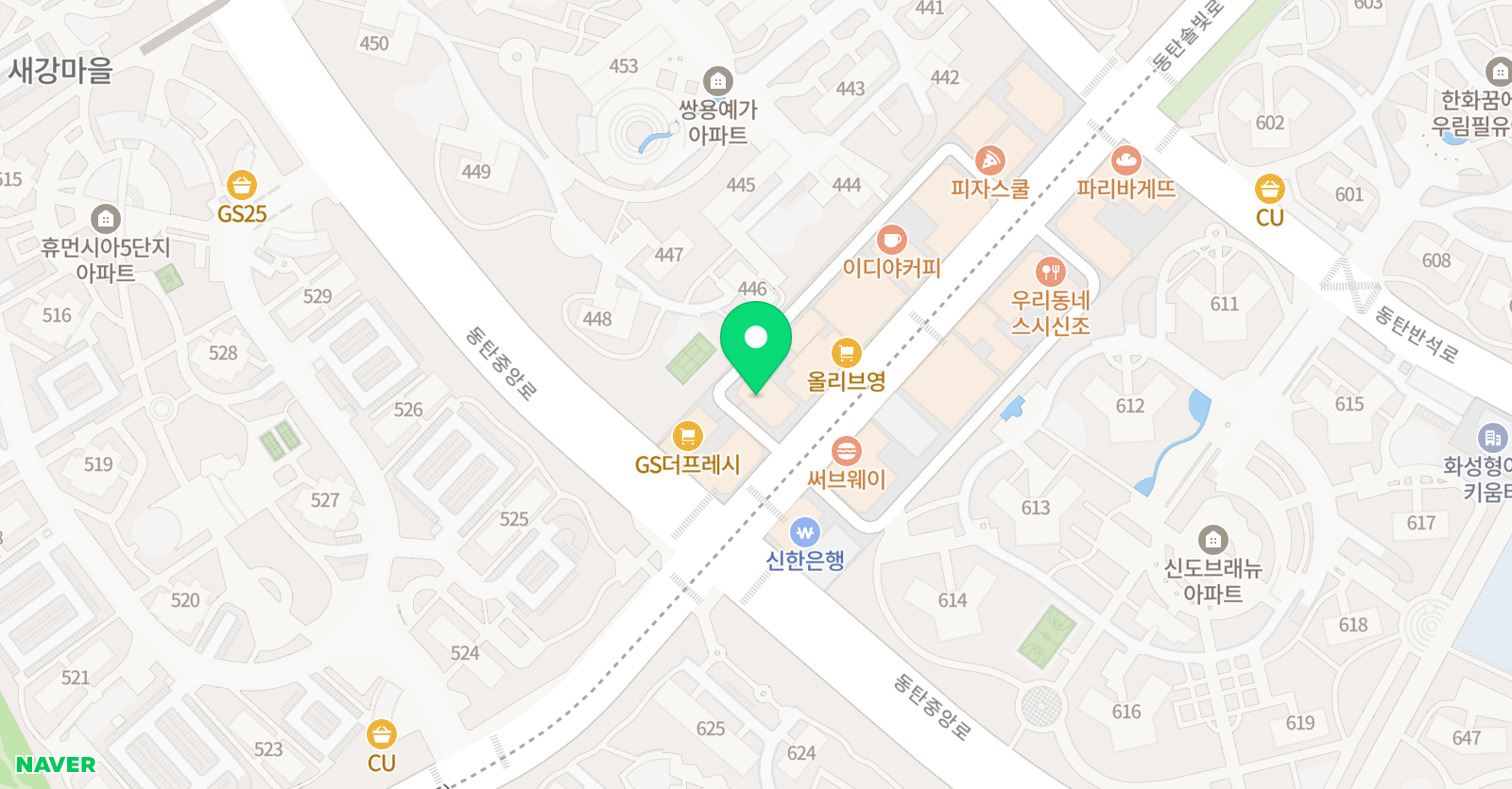 김샘학원 신수연 수학과학 동탄캠퍼스 위치