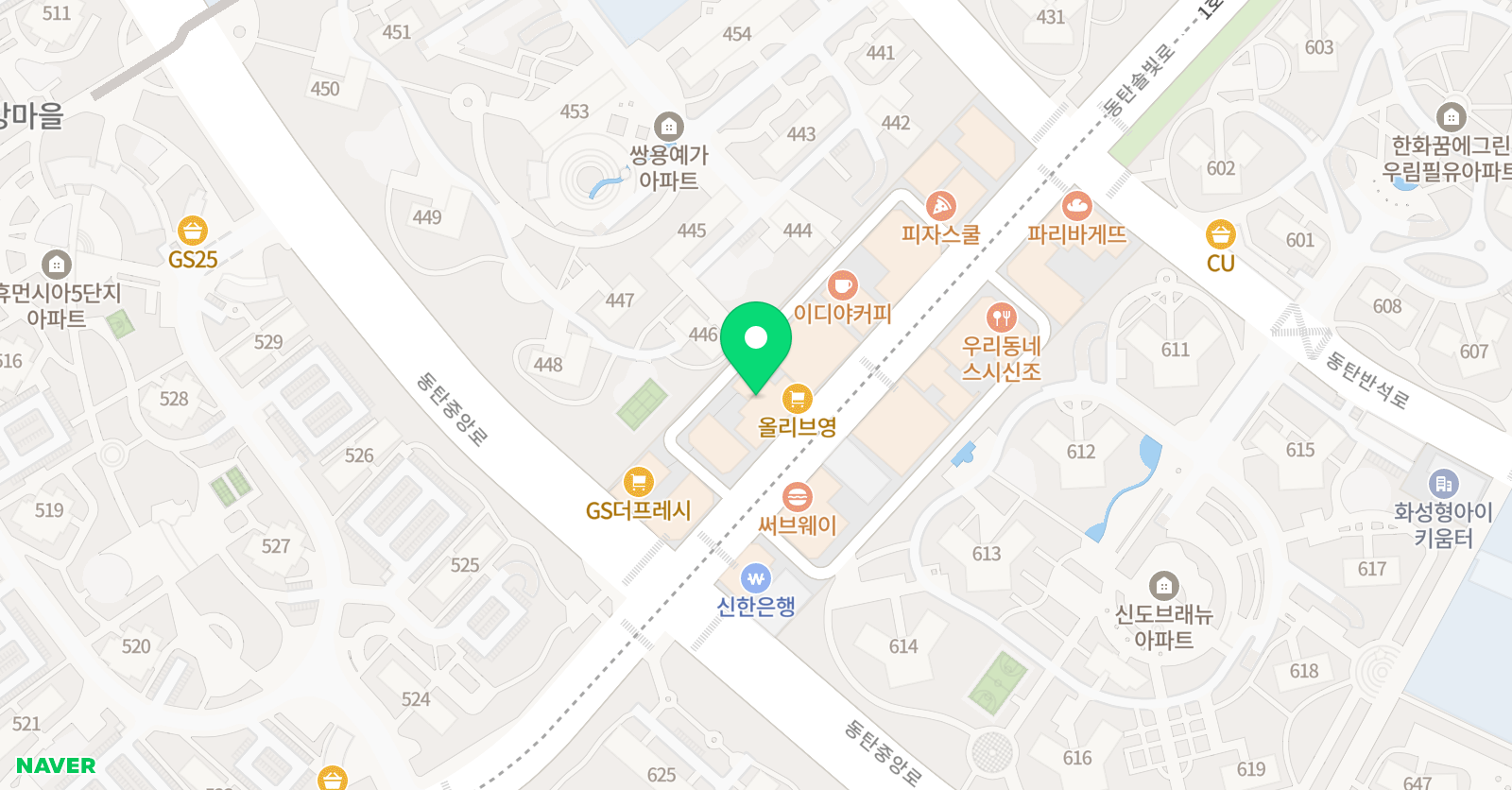JCA 영수학원 나루캠퍼스 위치