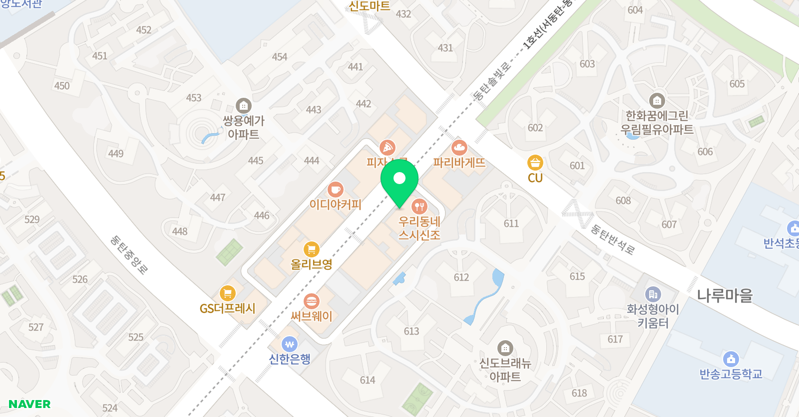 더바른 수학전문학원 위치