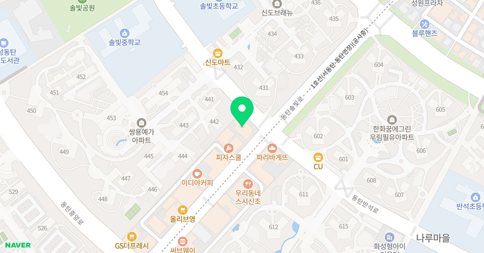 수학공간 학원 위치
