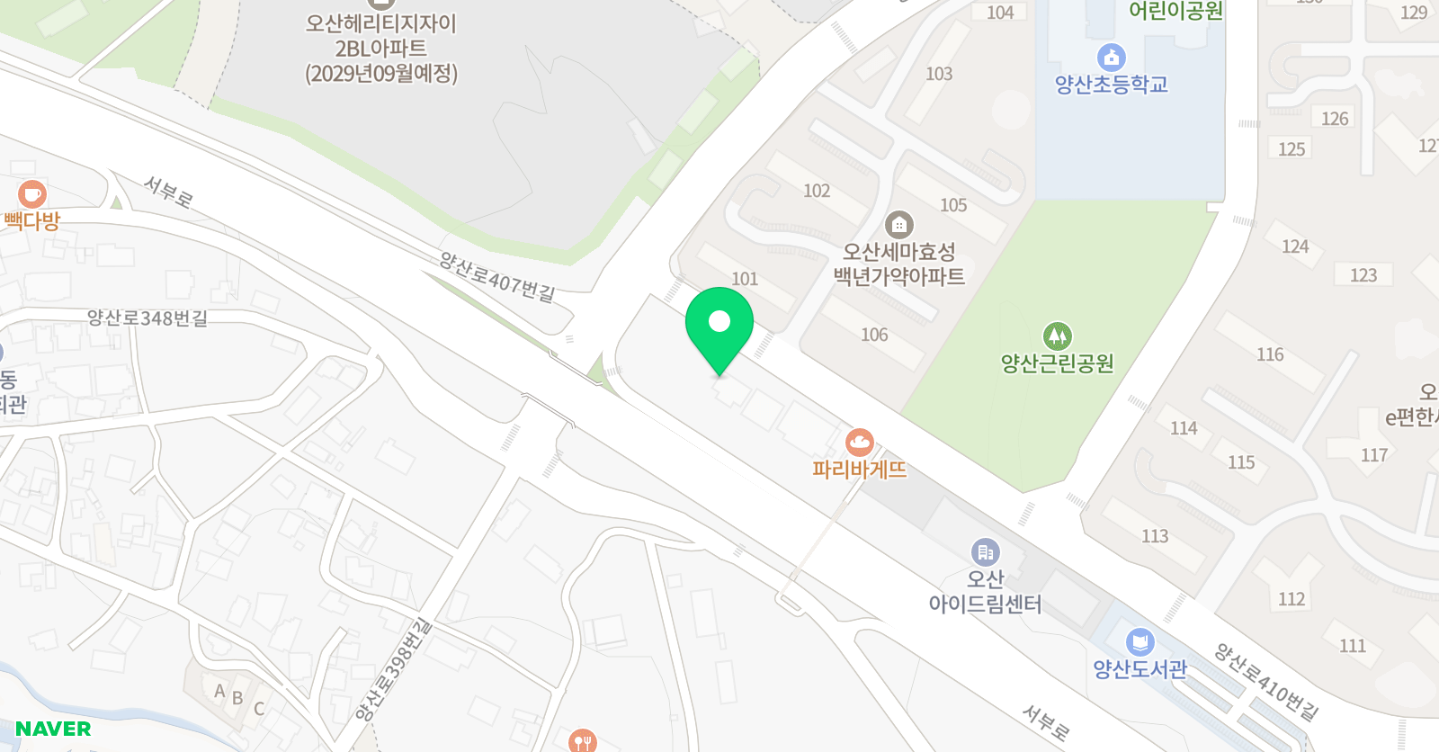 ITC 영어 오산세마지점 위치