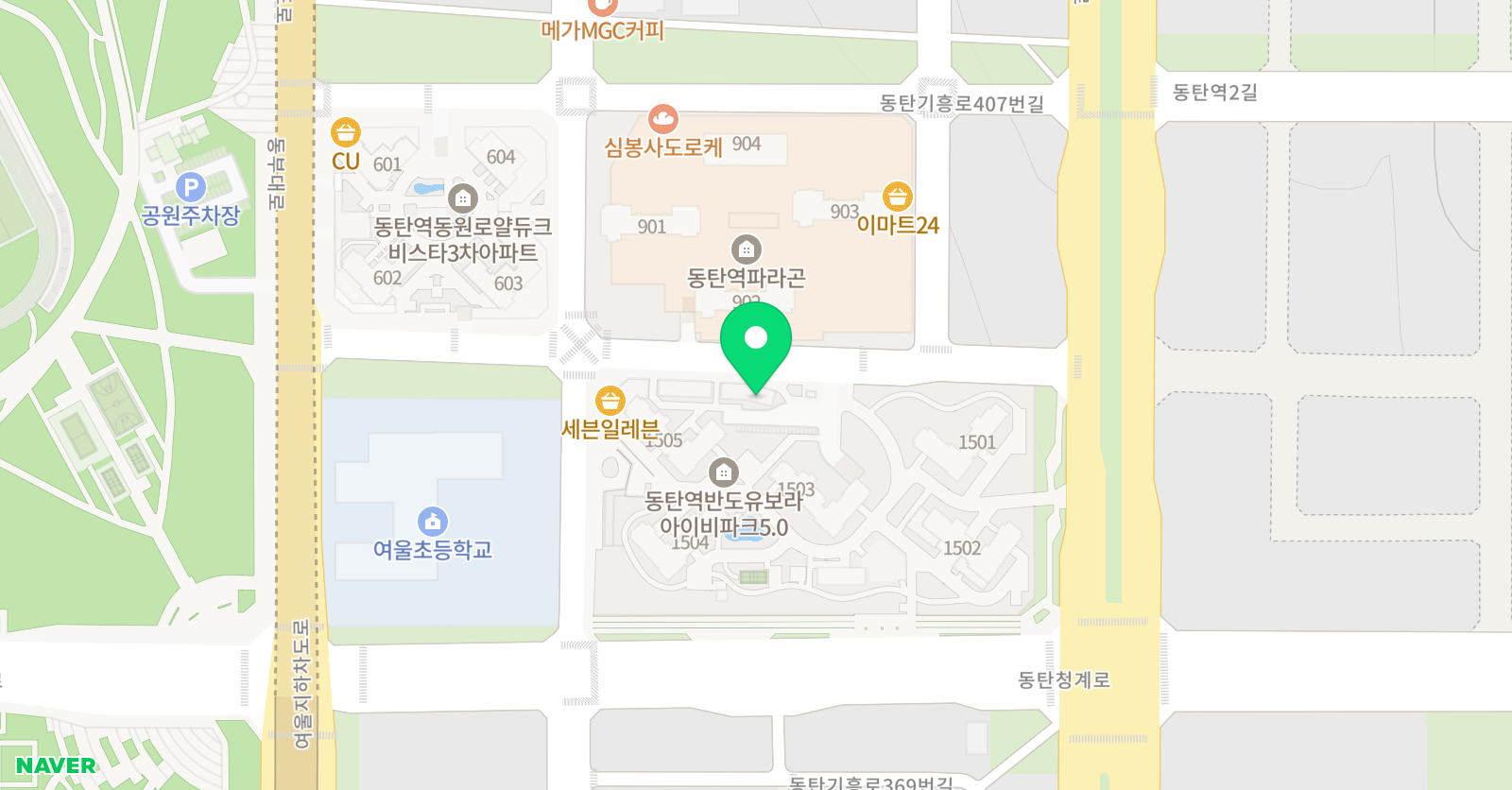 삼성 영어 동탄여울점 위치