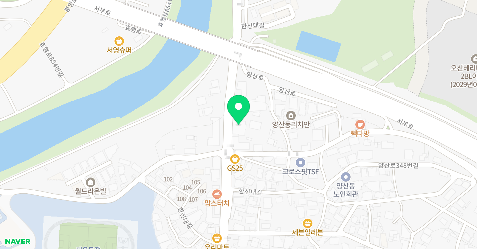 3030영어 오산양산러닝센터 위치