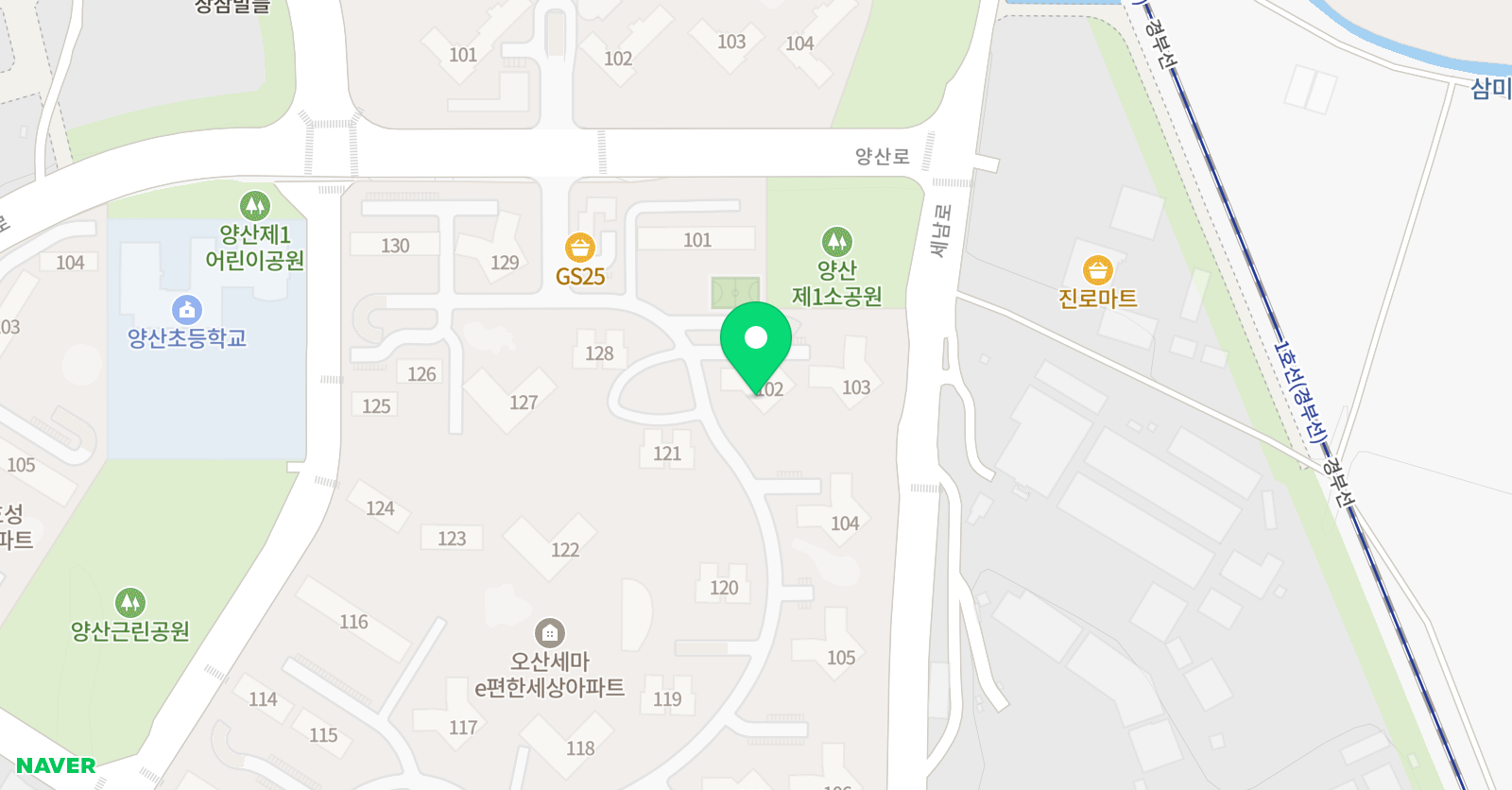 빨간펜수학의달인 오산세마이편한세상 점 위치
