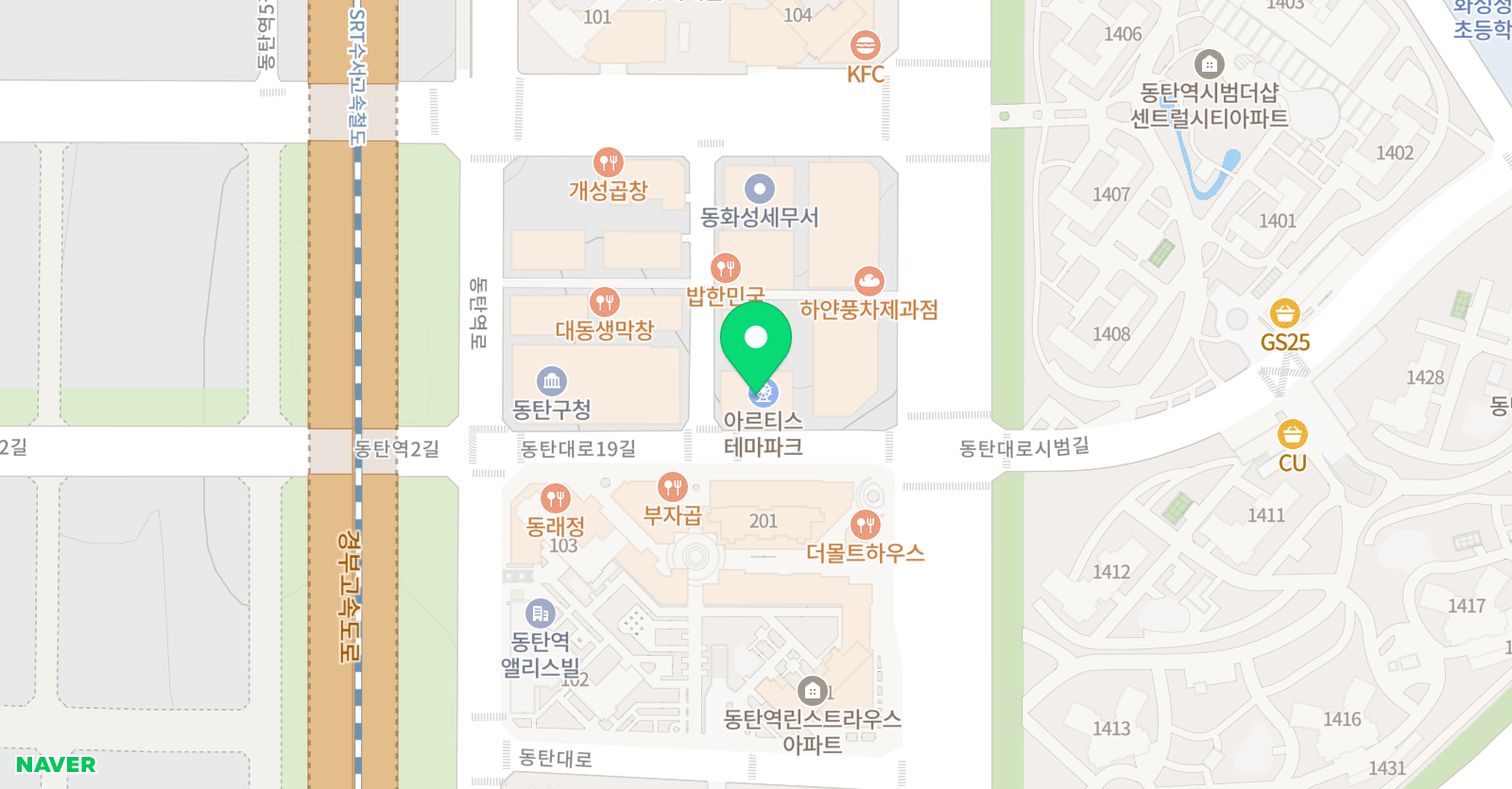 미술로생각하기 화성동탄2센터 위치