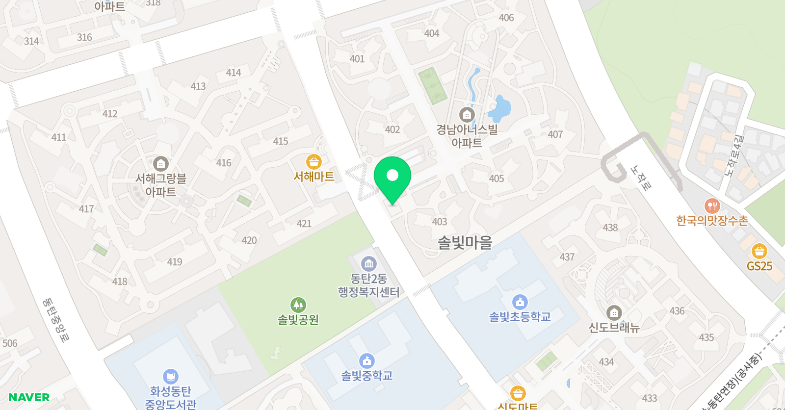 푸른윤슬 해법독서논술 위치