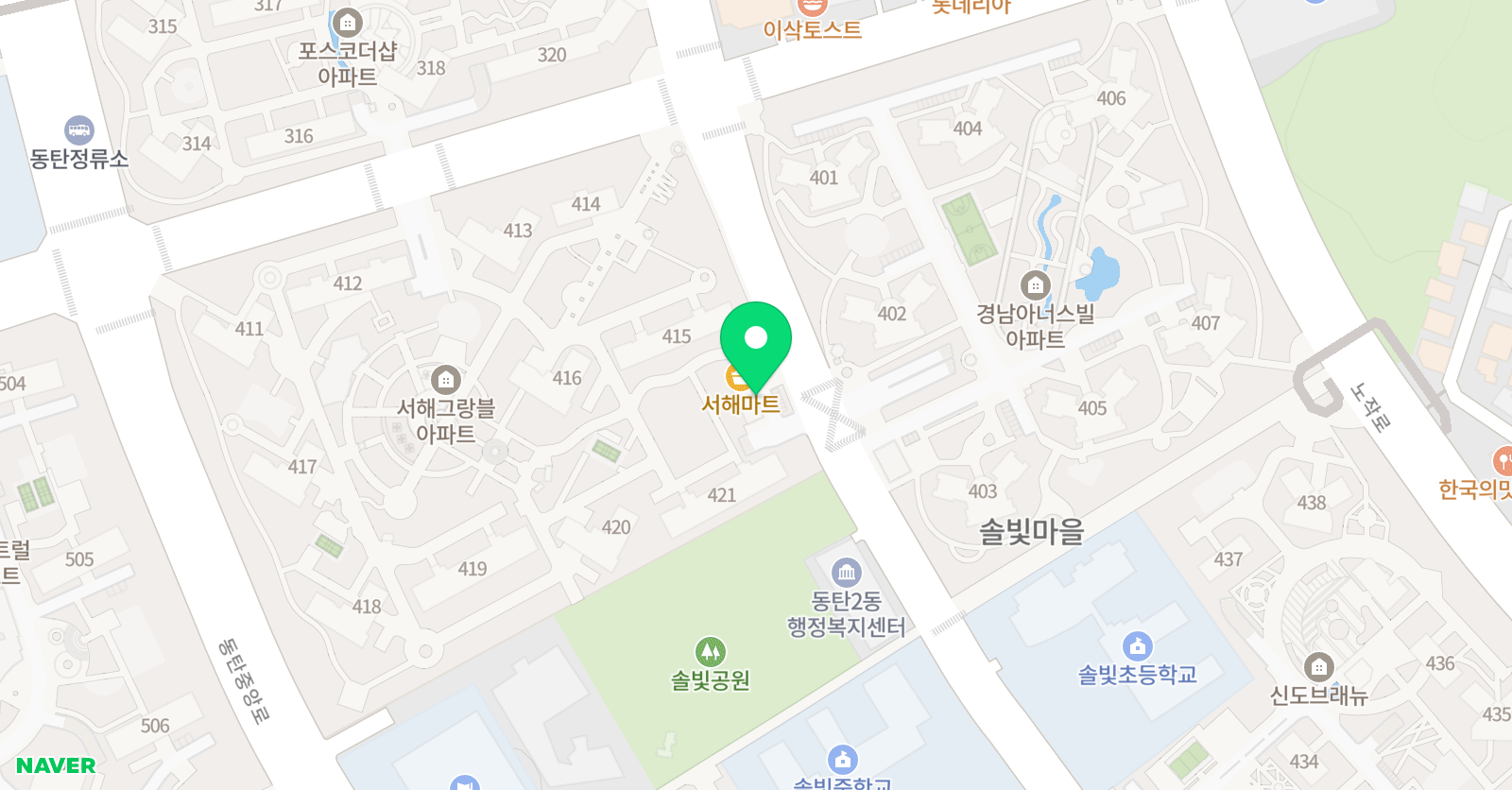 GBB엠베스트SE 동탄서해그랑블점 위치