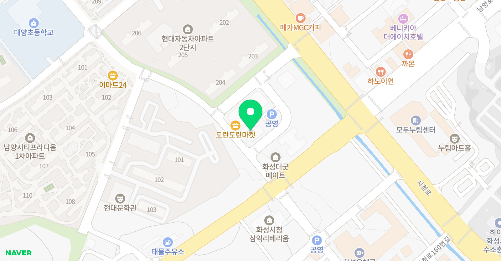 에이블 영어수학학원 남양 위치
