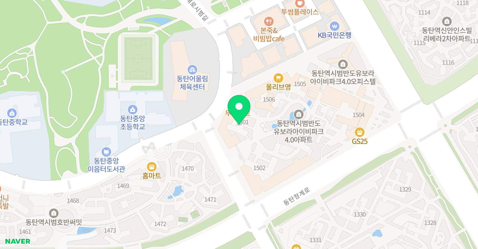 기탄 사고력교실 동탄2반도4차중앙초점 위치