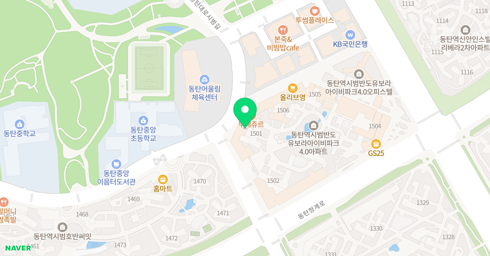 키즈스피치예소스 동탄청계센터 위치