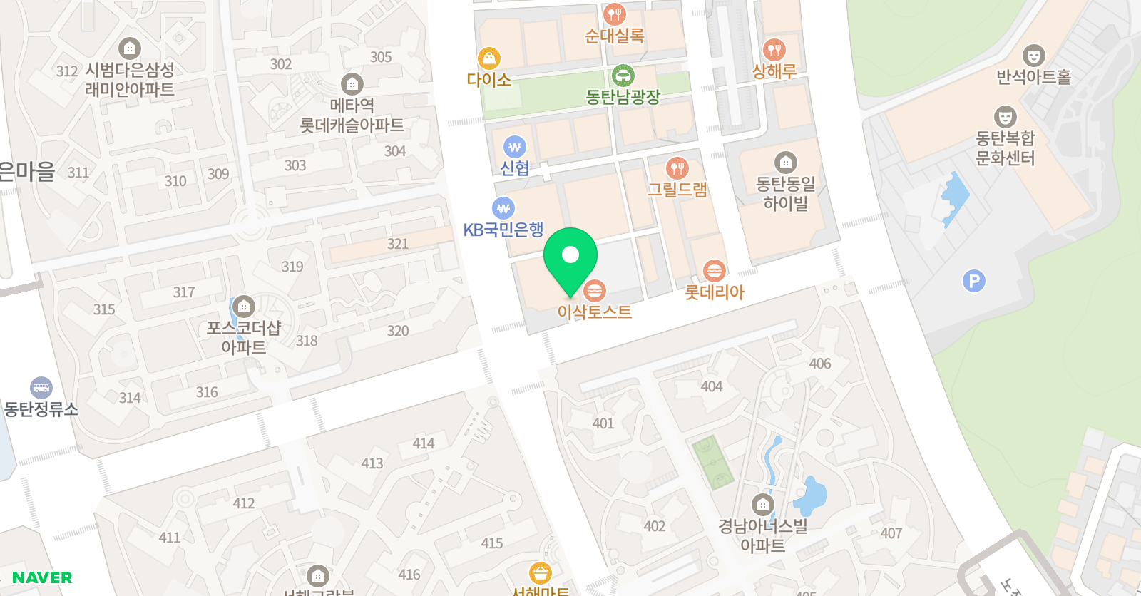 엠베스트 SE 동탄남광장캠퍼스 학원 위치
