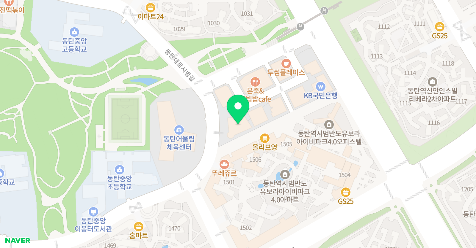 아담리즈 수학 동탄2센터 위치