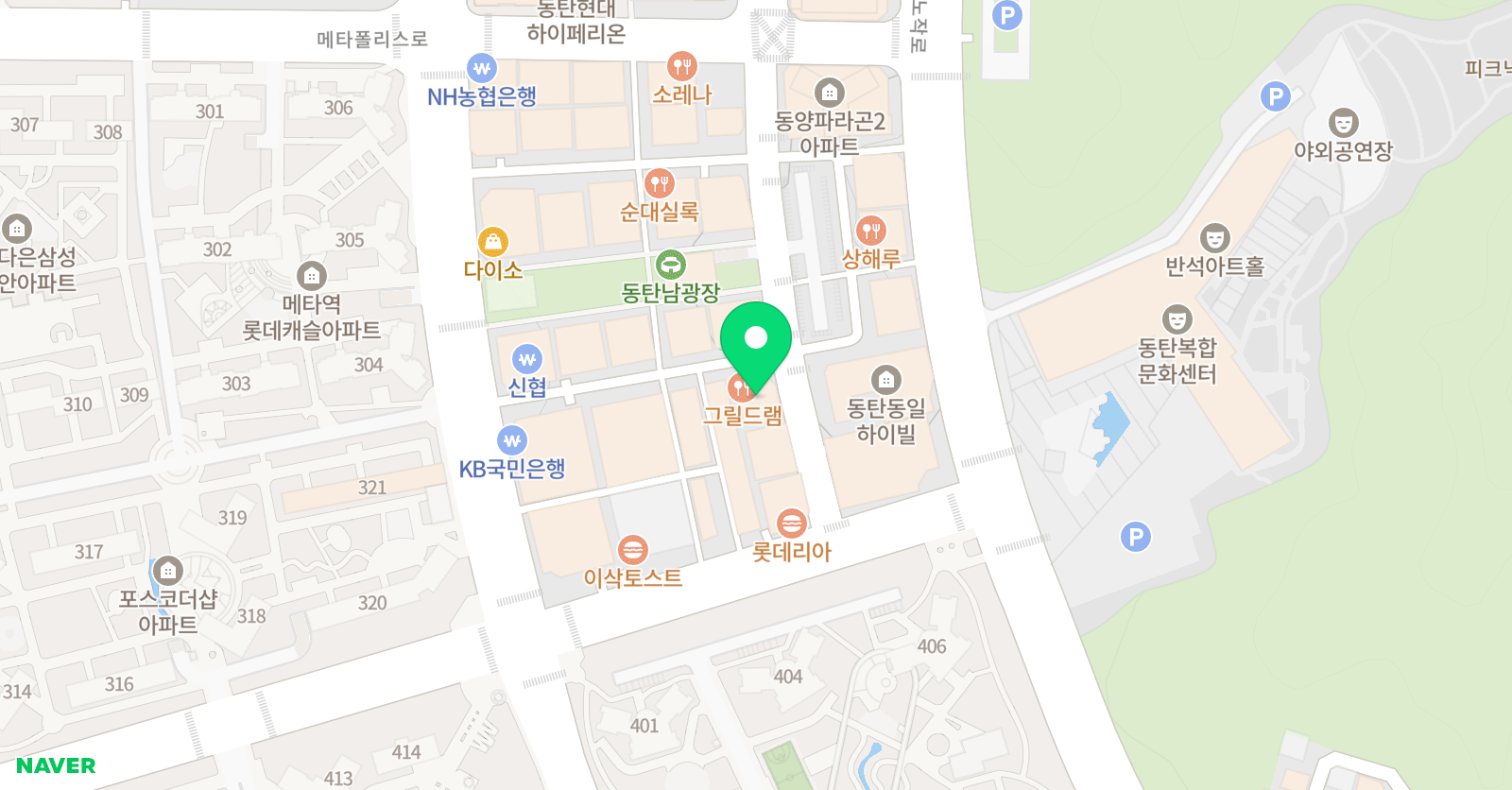 미술로생각하기 미술학원 화성동탄1센터 위치