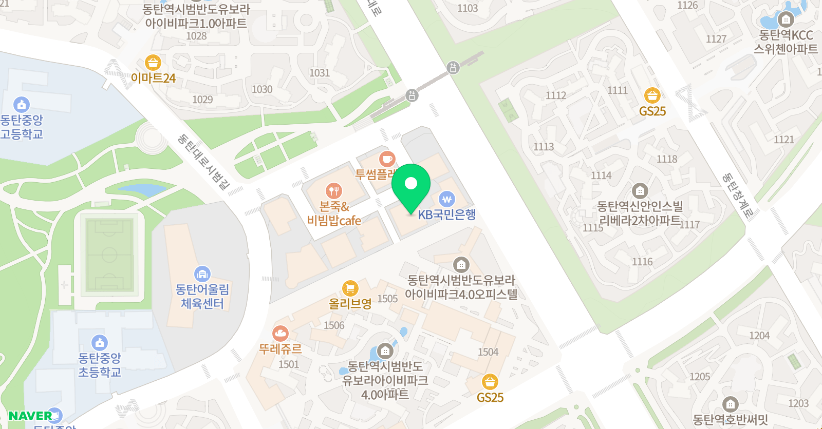 에반아카데미 학원 동탄센터 위치
