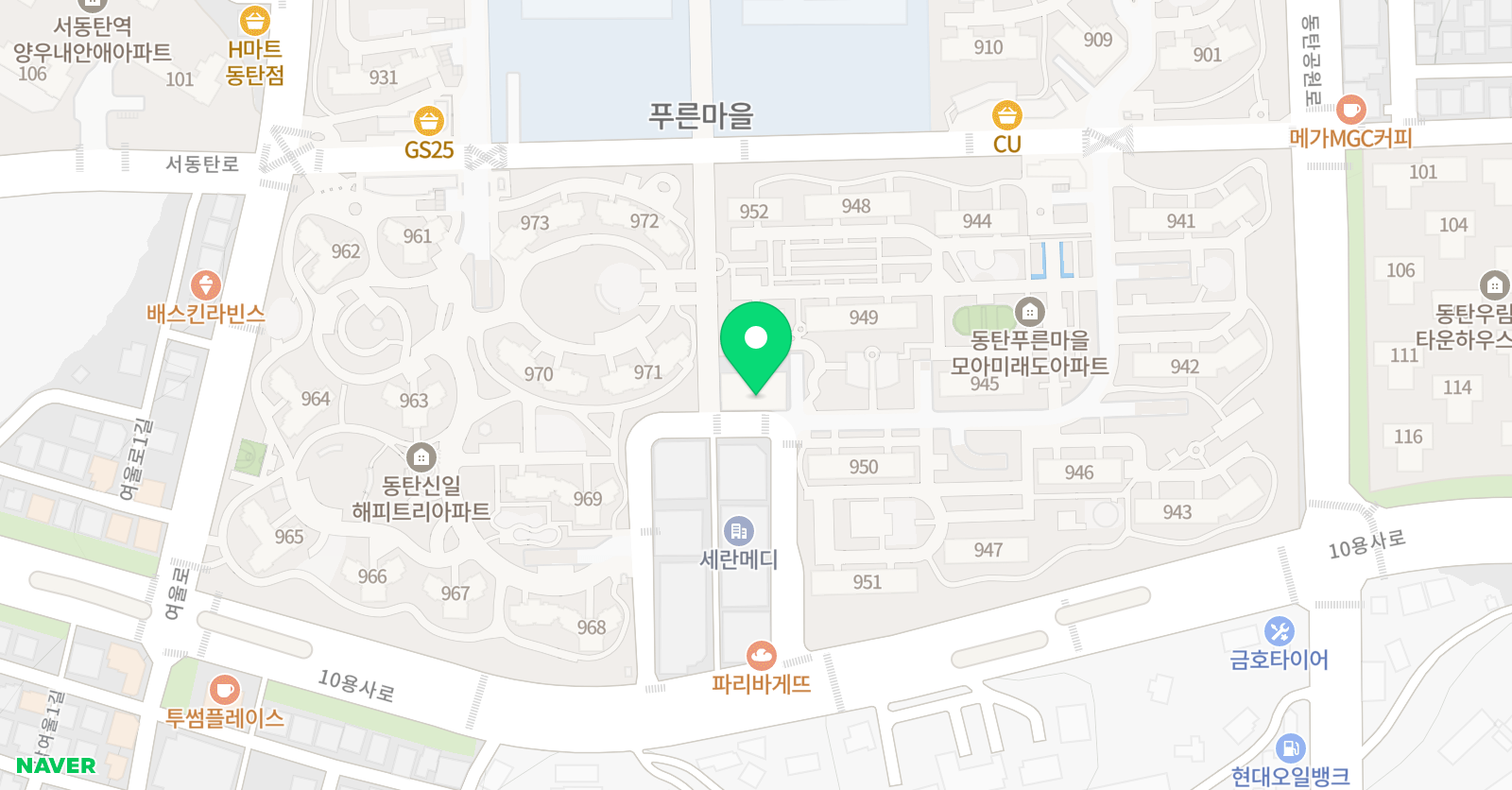 스마트해법 수학 화성모아미래도점 위치