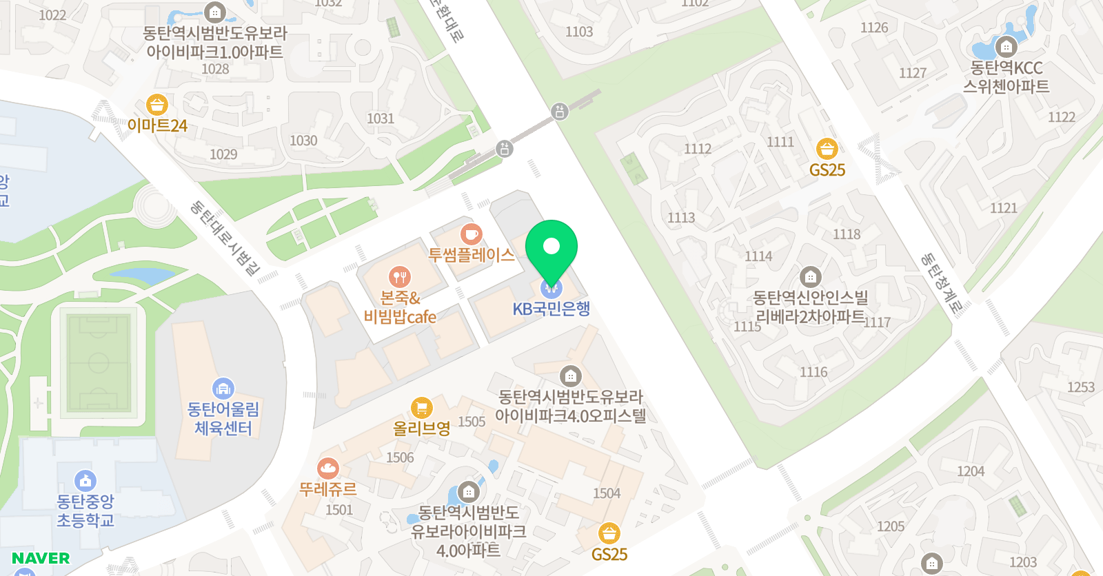 동탄탑클래스 종합학원 위치