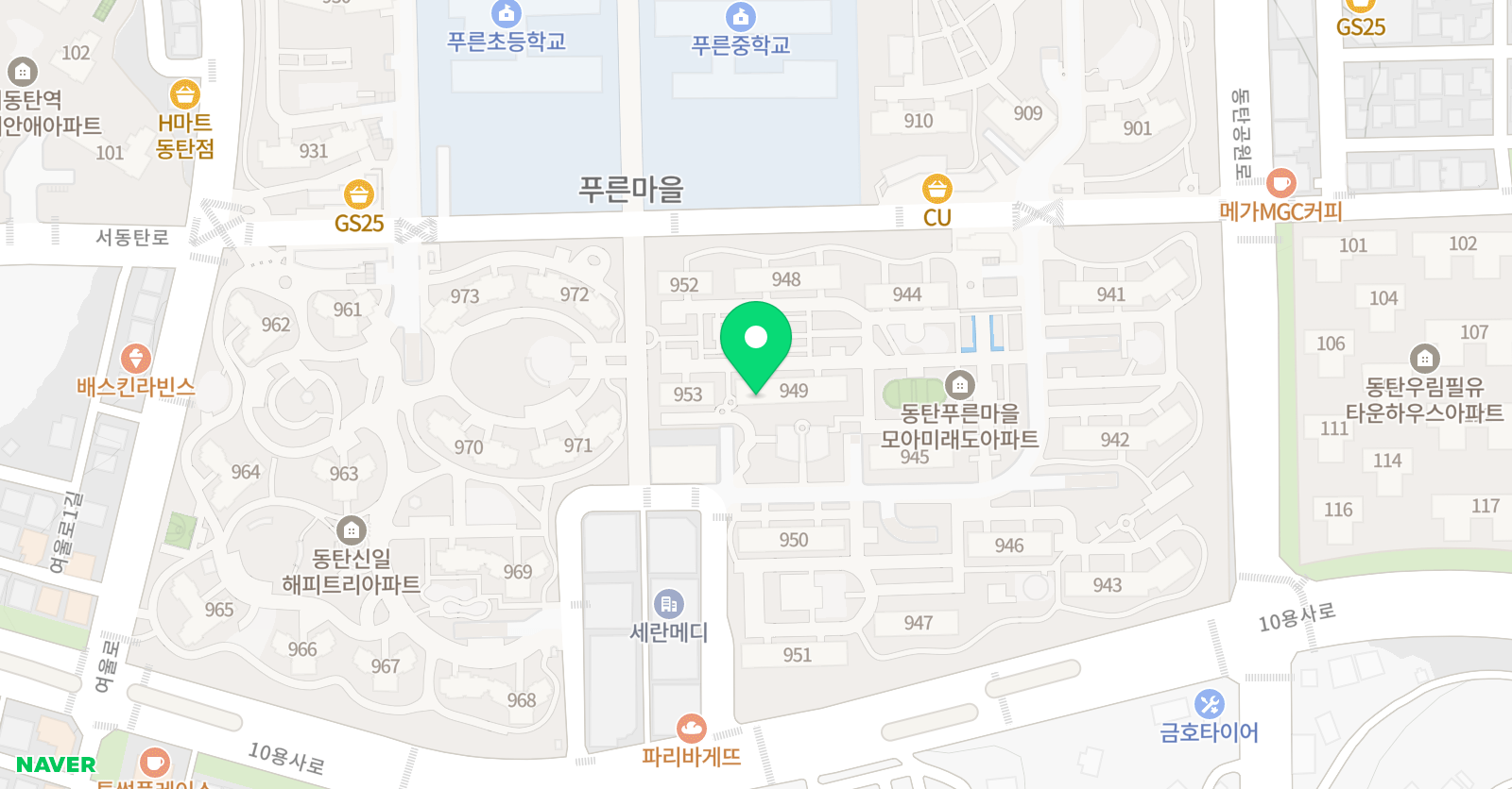 동탄 주산암산 위치