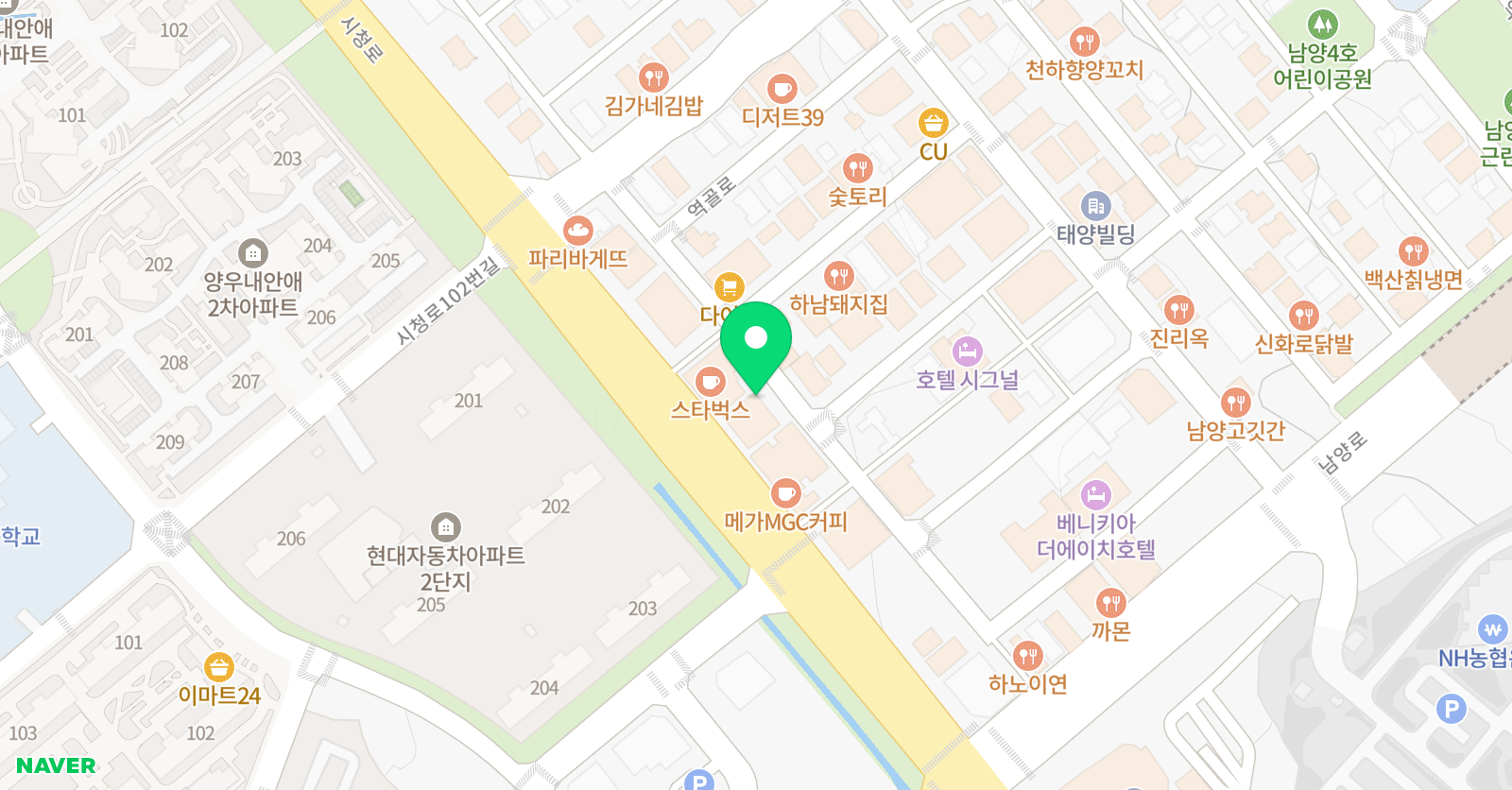 동량재 학원 위치