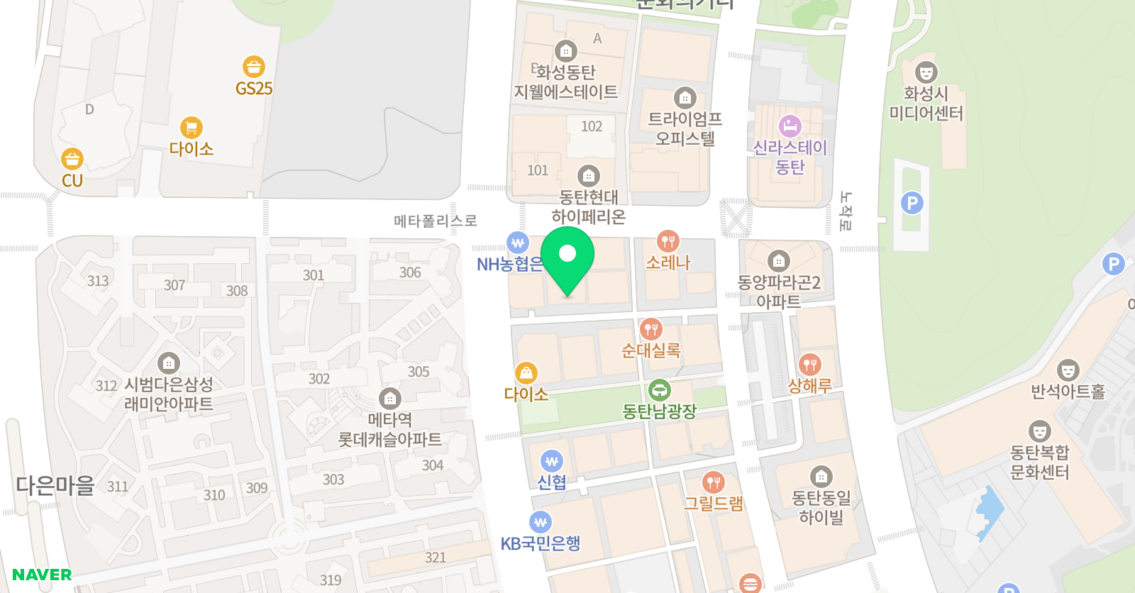 동탄에이블영어학원 위치