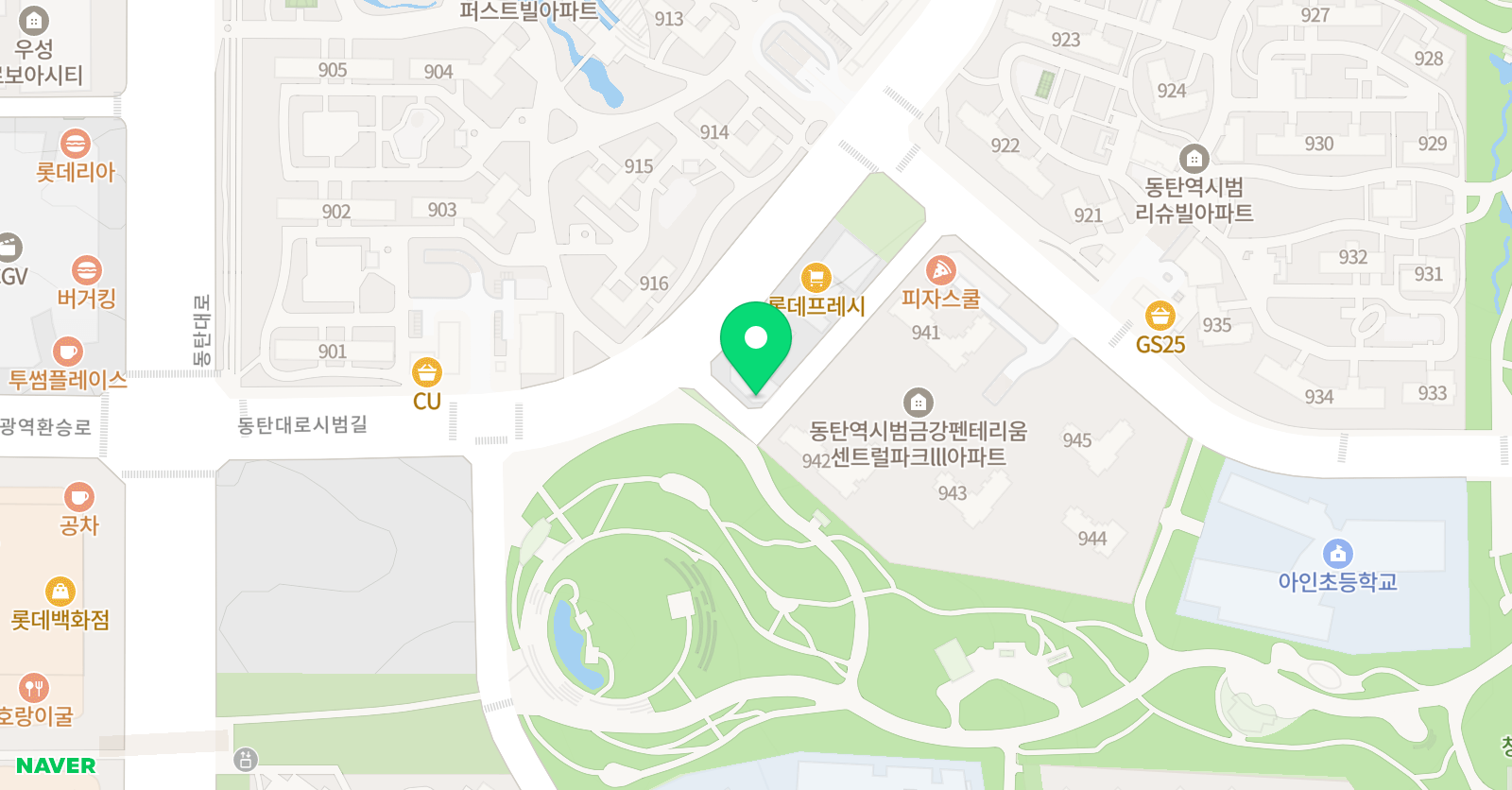 동탄2 프린스턴 어학원 위치