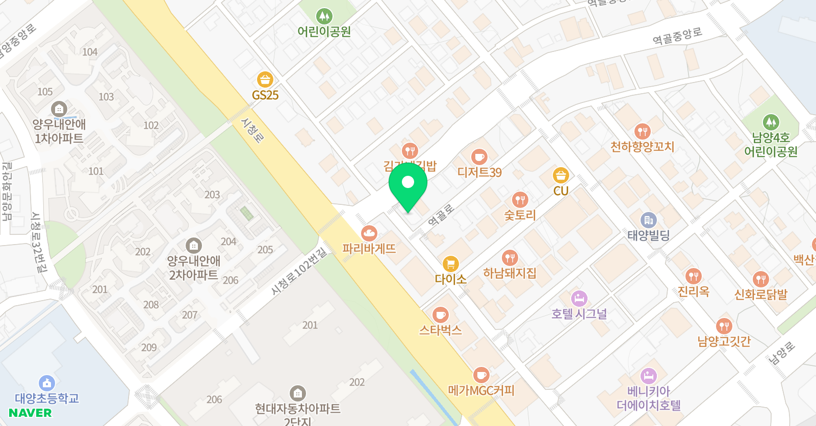 비상아이비츠 남양 학원 위치