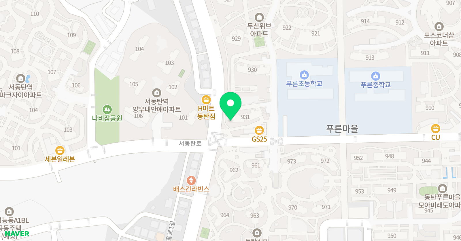 푸른아리엘 뮤직 위치